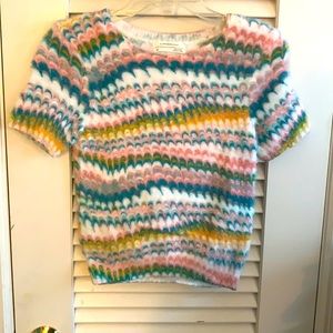 Anthro fuzzy tie dye top